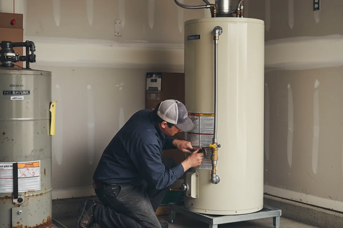 Water heater and shutoff valve replacement in Windsor Mill
